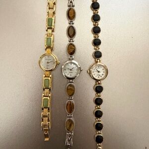 Elegant Gold and Silver Women's Watch Set
